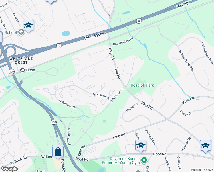 map of restaurants, bars, coffee shops, grocery stores, and more near 839 Durant Court in West Chester