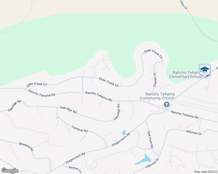 map of restaurants, bars, coffee shops, grocery stores, and more near 16945 Elder Creek Circle in Red Bluff