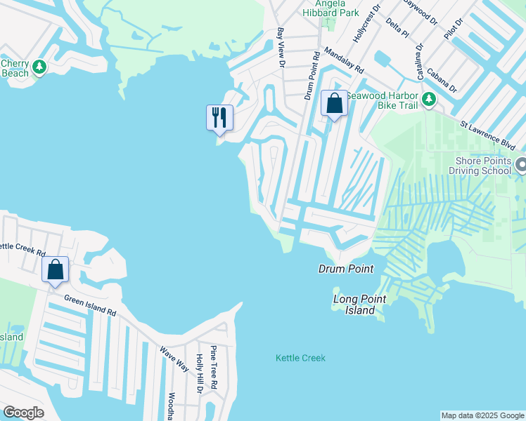 map of restaurants, bars, coffee shops, grocery stores, and more near 13 Paul Jones Drive in Brick