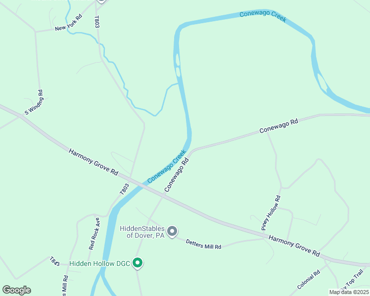 map of restaurants, bars, coffee shops, grocery stores, and more near 3491 Conewago Road in Dover