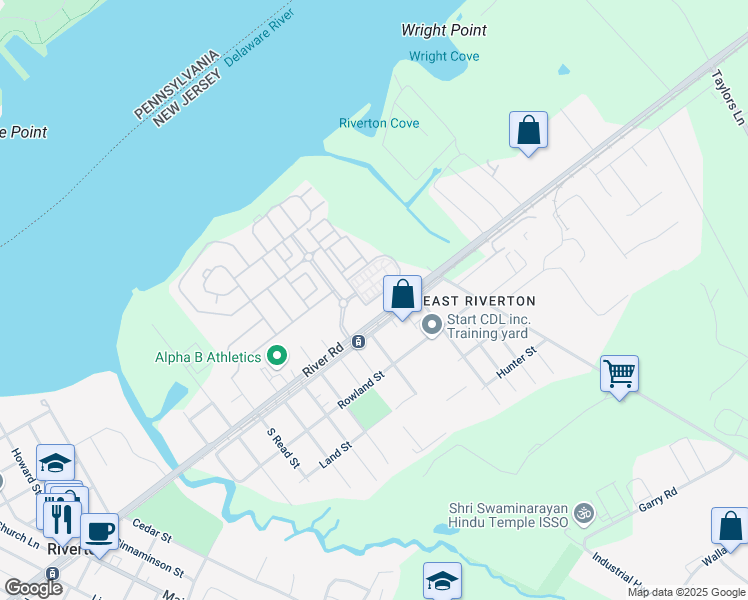 map of restaurants, bars, coffee shops, grocery stores, and more near 198 Camelot Court in Riverton