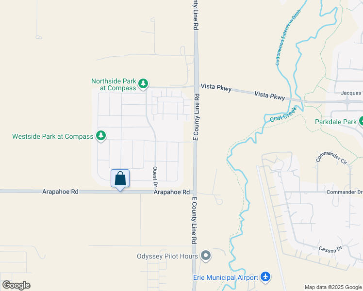 map of restaurants, bars, coffee shops, grocery stores, and more near 430 Grenville Circle in Erie