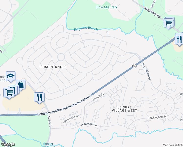 map of restaurants, bars, coffee shops, grocery stores, and more near 64 Red Hill Road in Manchester Township