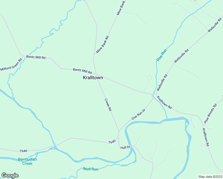 map of restaurants, bars, coffee shops, grocery stores, and more near Creek Road in East Berlin