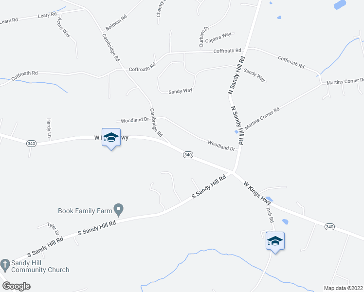 map of restaurants, bars, coffee shops, grocery stores, and more near 1033 West Kings Highway in Coatesville