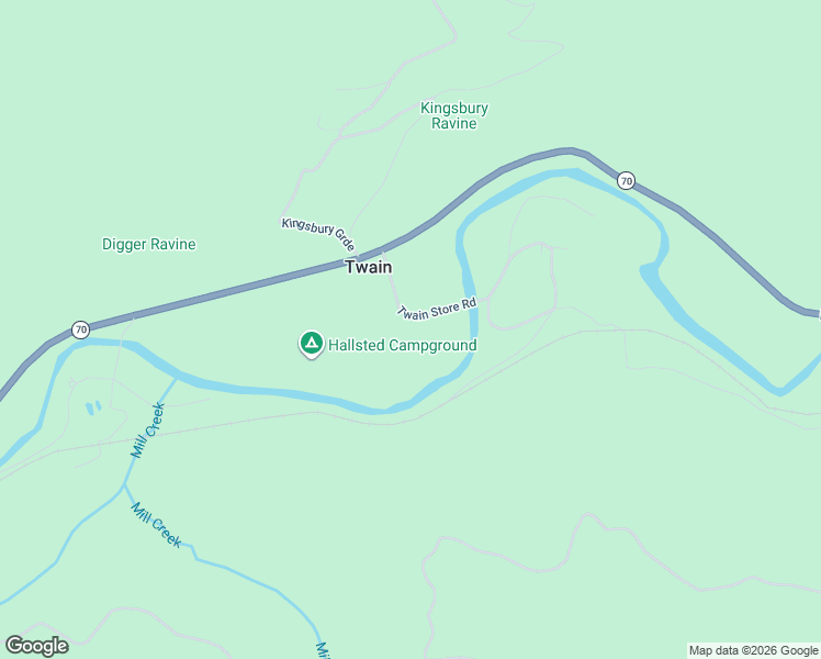 map of restaurants, bars, coffee shops, grocery stores, and more near Twain Store Road in Twain