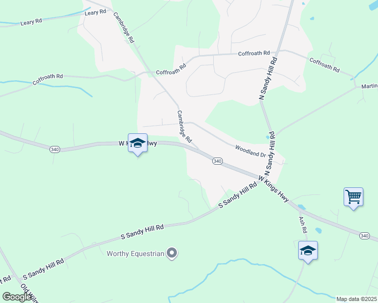 map of restaurants, bars, coffee shops, grocery stores, and more near 1046 West Kings Highway in Coatesville