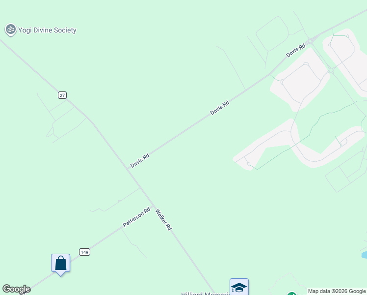 map of restaurants, bars, coffee shops, grocery stores, and more near 6771-7699 County Highway 149 in Hilliard