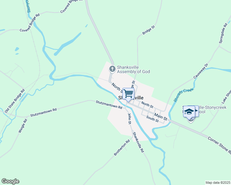 map of restaurants, bars, coffee shops, grocery stores, and more near 342 North Street in Berlin
