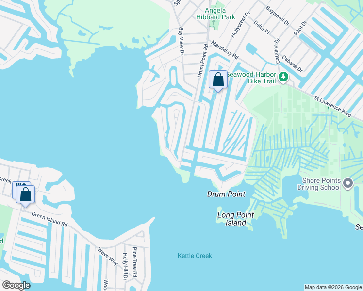 map of restaurants, bars, coffee shops, grocery stores, and more near 743 Drum Point Road in Brick Township