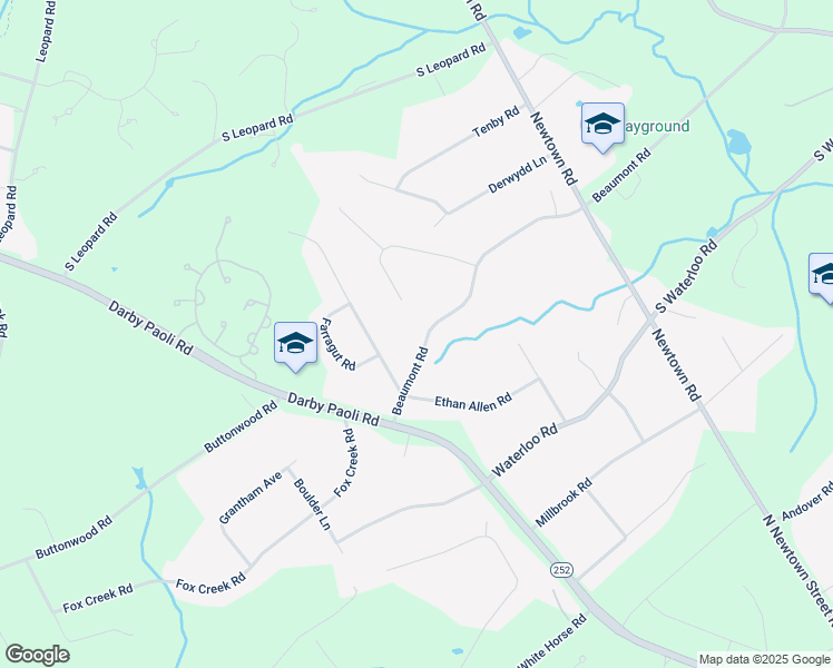 map of restaurants, bars, coffee shops, grocery stores, and more near 1064 Beaumont Road in Berwyn