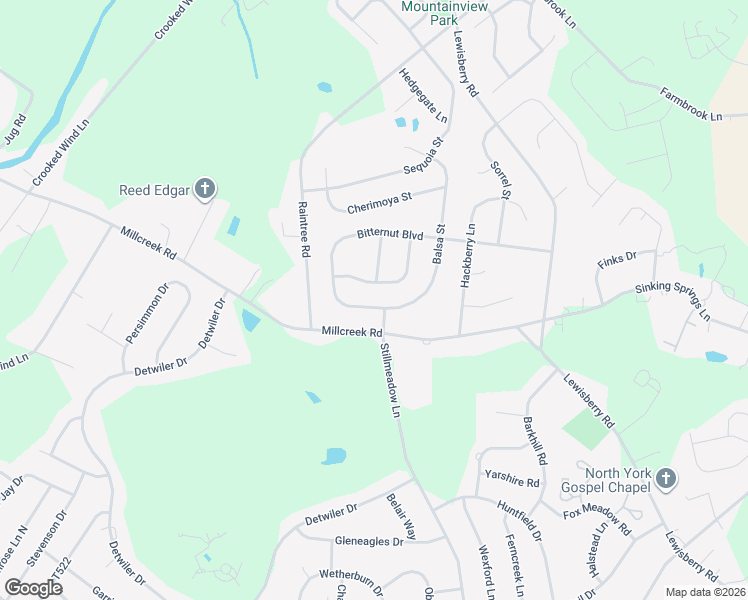 map of restaurants, bars, coffee shops, grocery stores, and more near 3002 Bitternut Boulevard in York