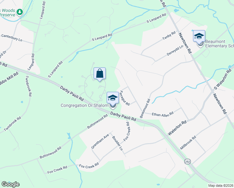 map of restaurants, bars, coffee shops, grocery stores, and more near 850 Farragut Road in Berwyn