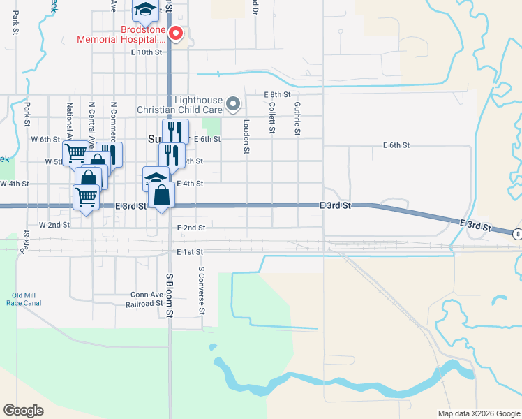 map of restaurants, bars, coffee shops, grocery stores, and more near 829 East 3rd Street in Superior