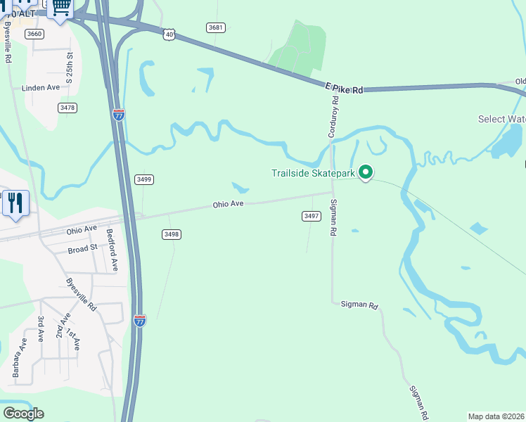 map of restaurants, bars, coffee shops, grocery stores, and more near 9 Ohio Avenue in Cambridge