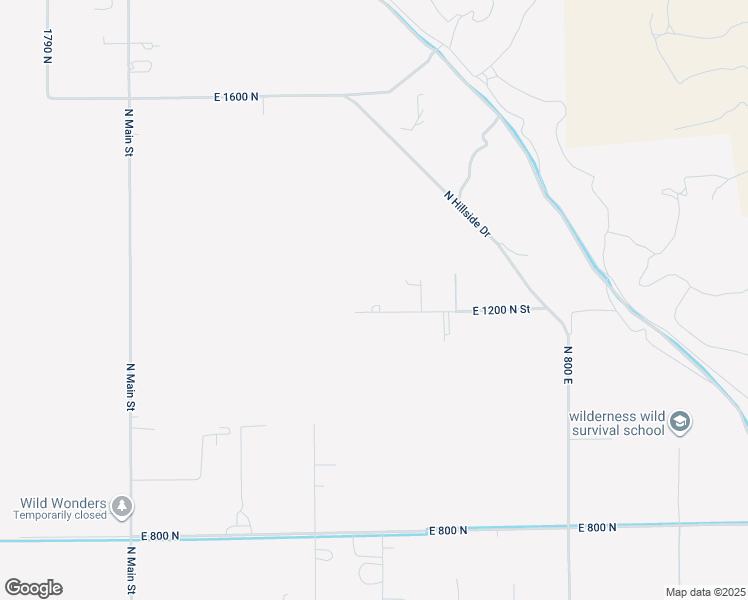 map of restaurants, bars, coffee shops, grocery stores, and more near 451 East 1200 North Street in Genola
