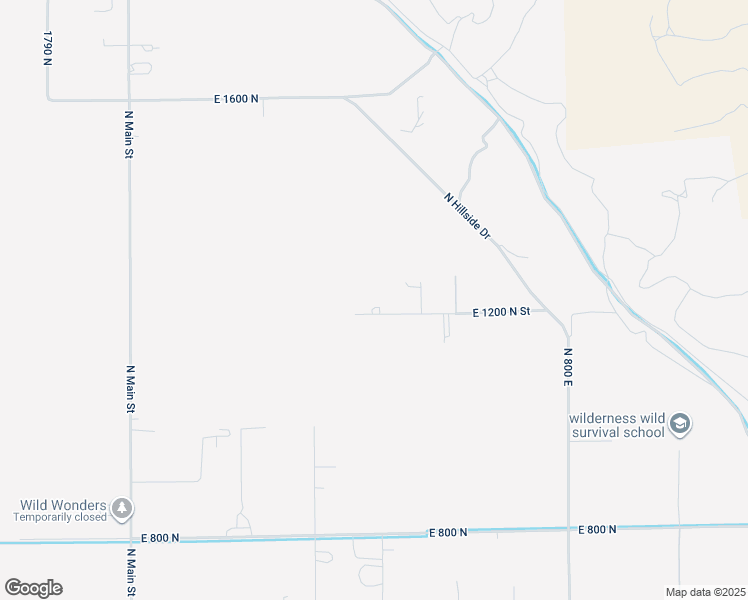 map of restaurants, bars, coffee shops, grocery stores, and more near 451 East 1200 North Street in Genola