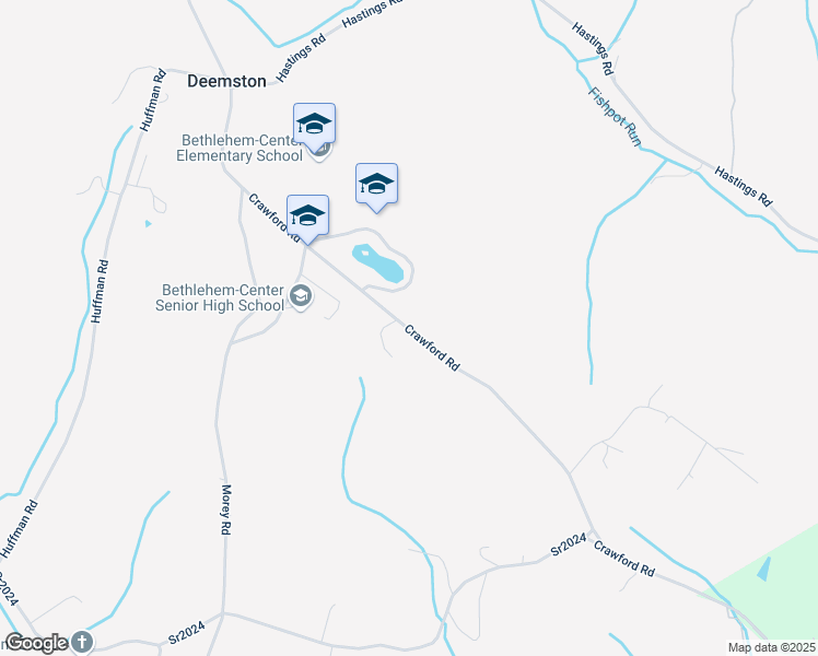 map of restaurants, bars, coffee shops, grocery stores, and more near 179 Crawford Road in Fredericktown