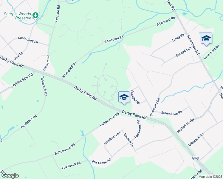 map of restaurants, bars, coffee shops, grocery stores, and more near 174 Little Turtle Way in Berwyn