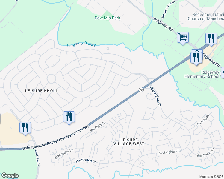 map of restaurants, bars, coffee shops, grocery stores, and more near 3 Flintshire Terrace in Manchester Township