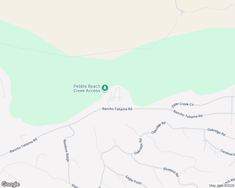 map of restaurants, bars, coffee shops, grocery stores, and more near 7571 Pebble Beach Drive in Red Bluff
