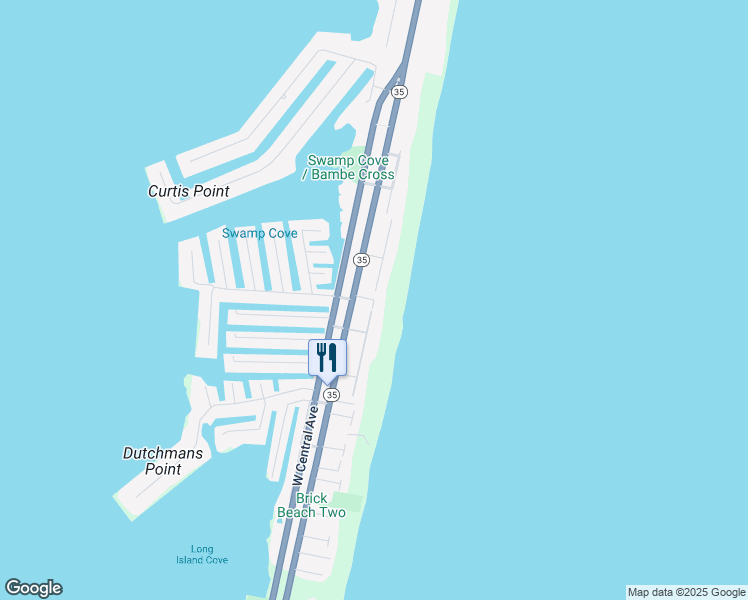 map of restaurants, bars, coffee shops, grocery stores, and more near 219 Dune Avenue in Mantoloking