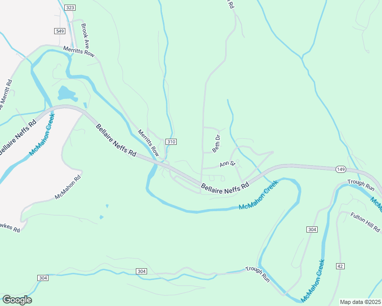 map of restaurants, bars, coffee shops, grocery stores, and more near 64750 Patterson Hill Road in Bellaire