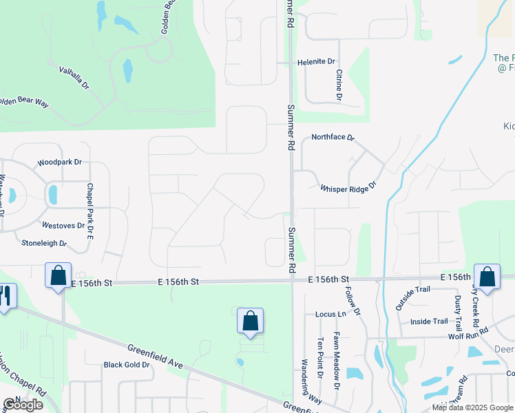 map of restaurants, bars, coffee shops, grocery stores, and more near 11802 Winnower Loop in Noblesville