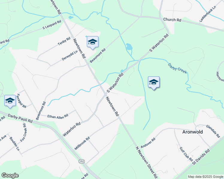 map of restaurants, bars, coffee shops, grocery stores, and more near 975 South Waterloo Road in Devon