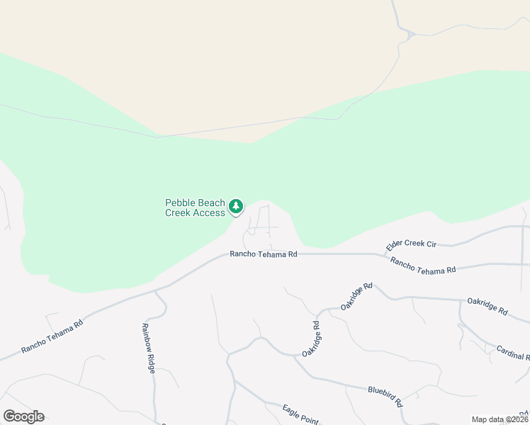 map of restaurants, bars, coffee shops, grocery stores, and more near 7571 Pebble Beach Drive in Red Bluff