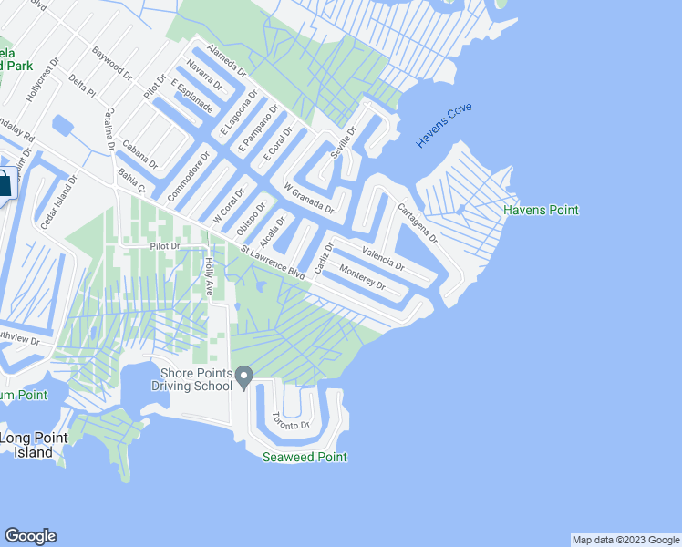 map of restaurants, bars, coffee shops, grocery stores, and more near 109 Monterey Drive in Brick