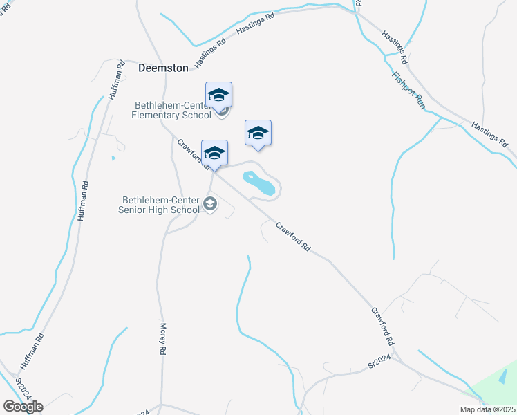 map of restaurants, bars, coffee shops, grocery stores, and more near 136 Crawford Road in Fredericktown