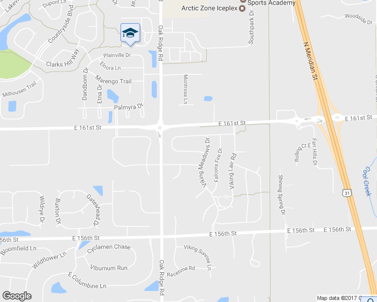 map of restaurants, bars, coffee shops, grocery stores, and more near Ascot Farm Way in Westfield