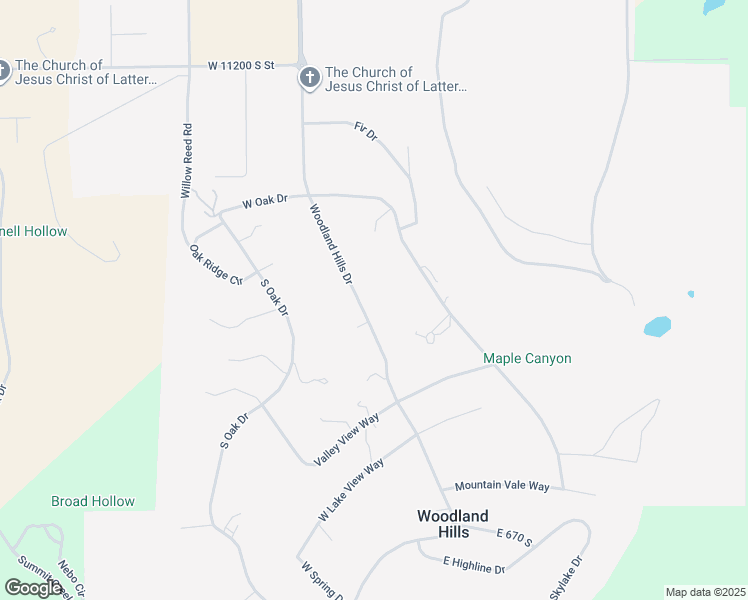 map of restaurants, bars, coffee shops, grocery stores, and more near 410 South Woodland Hills Drive in Woodland Hills