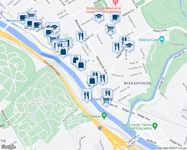 map of restaurants, bars, coffee shops, grocery stores, and more near 3746 Sharp Street in Philadelphia