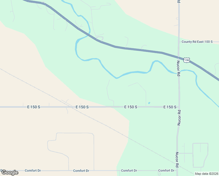map of restaurants, bars, coffee shops, grocery stores, and more near 1358 Oak Ridge Lane in Crawfordsville