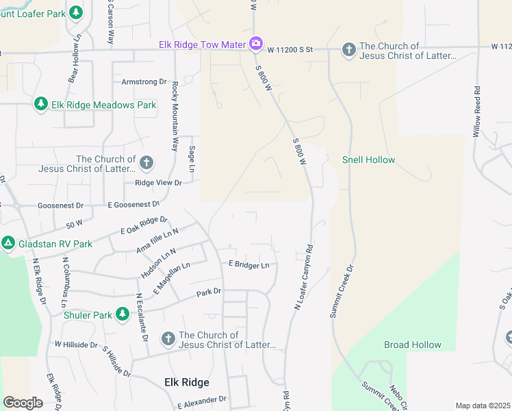 map of restaurants, bars, coffee shops, grocery stores, and more near 643 East Longview Drive in Elk Ridge