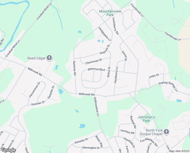 map of restaurants, bars, coffee shops, grocery stores, and more near 3029 Duxburry Drive in York