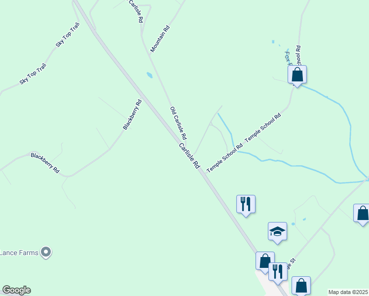 map of restaurants, bars, coffee shops, grocery stores, and more near 2782 Old Carlisle Road in Dover