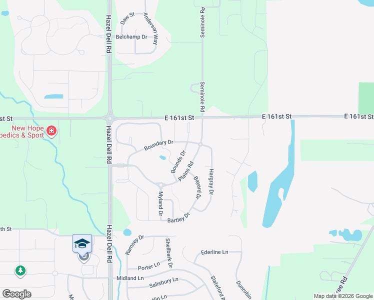 map of restaurants, bars, coffee shops, grocery stores, and more near 15958 Bounds Drive in Noblesville