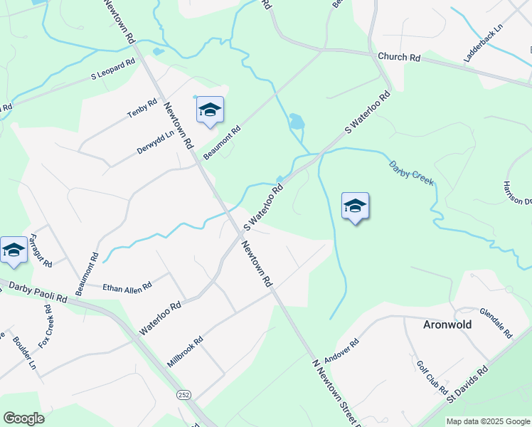 map of restaurants, bars, coffee shops, grocery stores, and more near 975 South Waterloo Road in Devon
