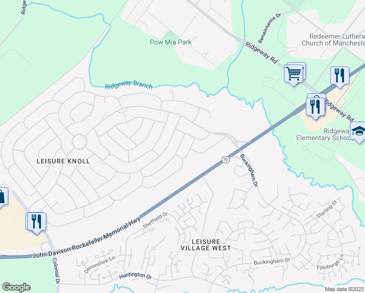 map of restaurants, bars, coffee shops, grocery stores, and more near 11 Elmswell Avenue in Manchester Township
