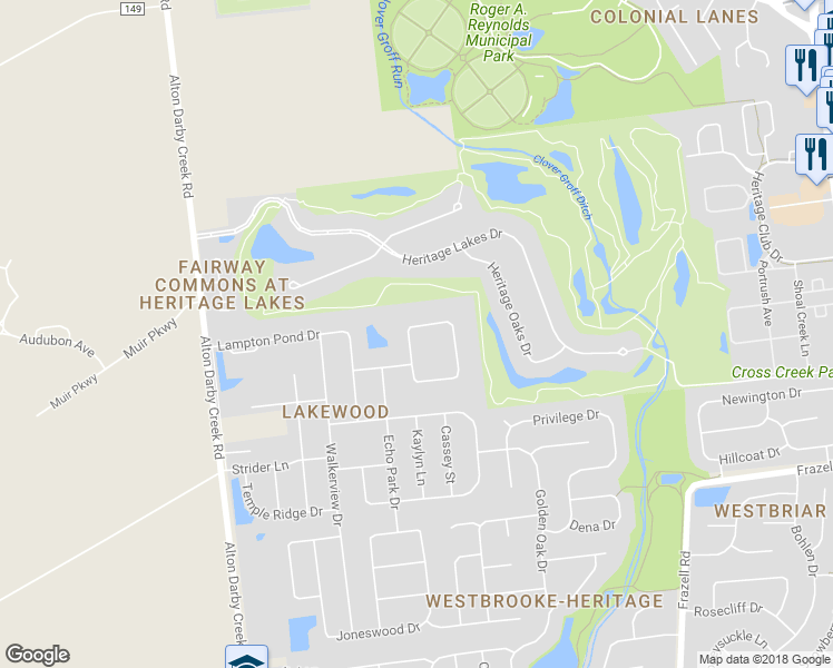 map of restaurants, bars, coffee shops, grocery stores, and more near 6033 Morganwood Square in Hilliard