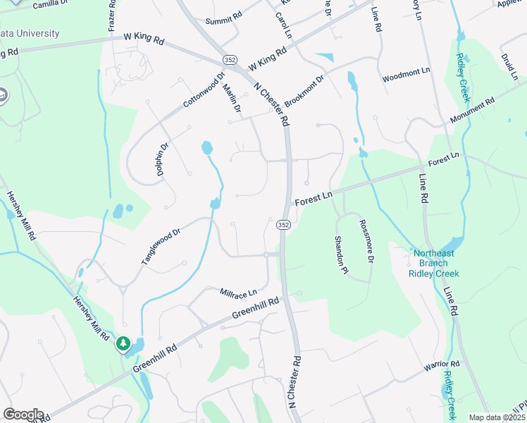 map of restaurants, bars, coffee shops, grocery stores, and more near 1220 Mayapple Lane in West Chester