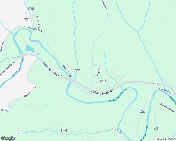 map of restaurants, bars, coffee shops, grocery stores, and more near 64750 Patterson Hill Road in Bellaire