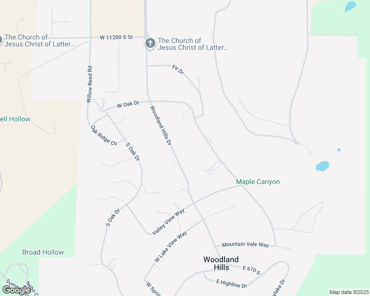 map of restaurants, bars, coffee shops, grocery stores, and more near 410 South Woodland Hills Drive in Woodland Hills