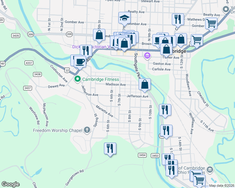 map of restaurants, bars, coffee shops, grocery stores, and more near 500 Jefferson Avenue in Cambridge