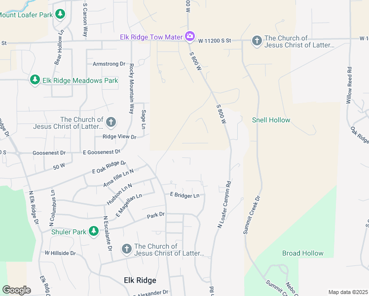 map of restaurants, bars, coffee shops, grocery stores, and more near 618 East Birch Lane in Elk Ridge