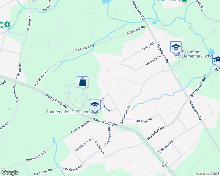 map of restaurants, bars, coffee shops, grocery stores, and more near 837 Nathan Hale Road in Berwyn