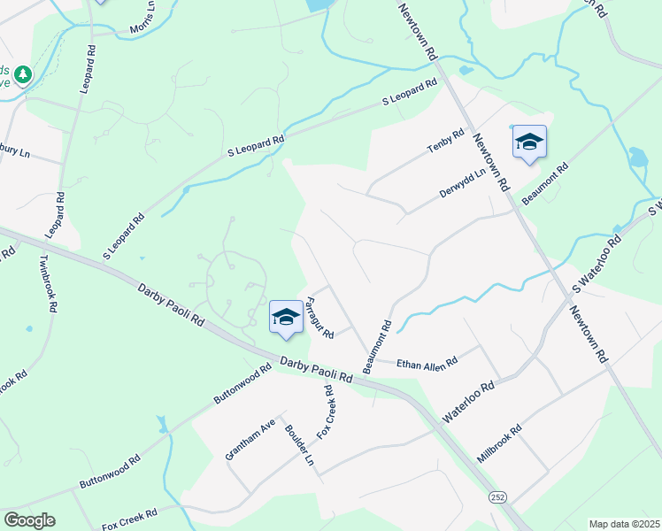 map of restaurants, bars, coffee shops, grocery stores, and more near 837 Nathan Hale Road in Berwyn